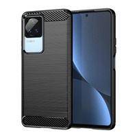 Case husanounou Carbonul Xiaomi Poco F4 5G flexibil siliko carbo capac negru