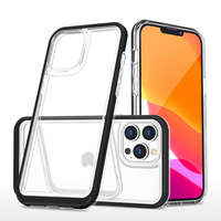 Husa husa iPhonenou Clear 3in1 14 Pro siliko capac siliko cu cadru negru Case