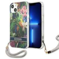 Husa GUESS Apple iPhone  13 Mini Flower Strap Blue Hardcase