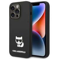 Husa Apple iPhone KARL LAGERFELD 14 Pro Max Silicone Choupette Body negru durcase
