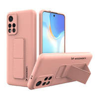 Husă Wozinsky Kickstand Case flexibilă din silicon pentru suport Xiaomi Husa Note 11 / 11T 5G / Poco M4 Pro 5G Roz