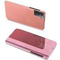 Clear View Case husă husa cu flip cover Samsung Galaxy S21+ 5G (S21 Plus 5G) roz
