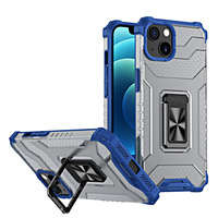 Inel de cristal Case hibrid blindat husa acoperire + magnetic suport iPhone 12 mini albastru