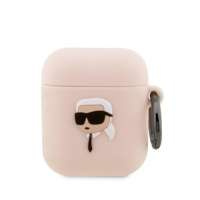 Karl Lagerfeld KLA2RUNIKP KLA2RUNIKP AirPods 1/2 capac roz / roz silicon Karl Head 3D