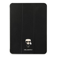 Husa KARL LAGERFELD Apple iPad  11 Pro 2021 Book Cover Saffiano Karl Iconic Black Case