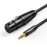 Cablu UGREEN AV182 XLR de la femelă la jack 3,5 de la mascul - 2m (negru)