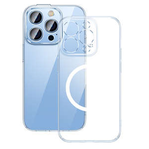 Kit de protecție Baseus Crystal transparent husa mag netic și folie sticla pentru iPhone 14 Pro Max