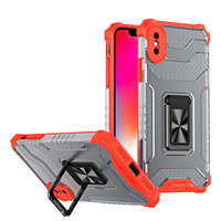Inel de cristal Case hibrid blindat husa capac + magnetic suport iPhone XS Max roșu