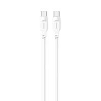 Cablu USAMS USB-C la USB-C PD cu încărcare rapidă 1,2 m 100W Lithe Series alb/alb SJ567USB02 (US-SJ567)