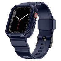 Strap strap Apple Watch husa Kingxbar CYF106 2în1 SE, 8, 7, 6, 5, 4, 3, 2, 1 (41, 40, 38 mm) cu albastru încorporat
