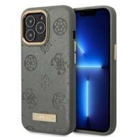 Husa Guess iPhone 13 Pro / 13 6.1" gri / gri greucase Peony Logo Plate MagSafe