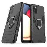 Inel Armor blindat hibrid husa hărți + magnetyczny suport Samsung Galaxy A03s (166.5) negru