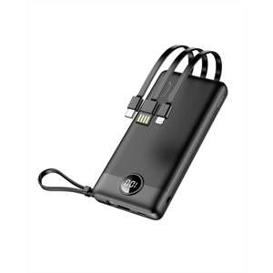 Baterie extern (POWER BANK) VEGER C10 - 10 000mAh (Micro + Tip C + Lightning 8-pin) negru (W1116)