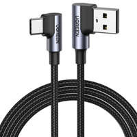 Cablu USB-C la USB-A 2.0 înclinat UGREEN US176, 3A, 3m (negru)