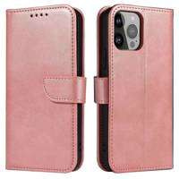 Husa Mag Case husa net pentru Xiaomi Redmi Note 12 flip cover portofel portofel stand roz Case