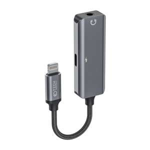 TECH-PROTECT ULTRABOOST ADAPTOR LIGHTNING LA MINI JACK 3.5MM & LIGHTNING NEGRU