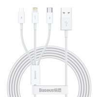 Baseus Superior Cable USB - Lightning / micro USB / USB Type 3,5 A 1,5m White (CAMLTYS-02)