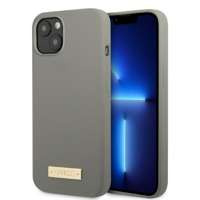 Husa Apple iPhone MagSafe GUESS 13 Plăcuță cu logo din silicon Grey Hardcase
