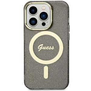 Husa Guess GUHMN61HCMCGK iPhone 11 / Xr 6.1" negru/negru tarecase Glitter Aur MagSafe Case