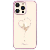 Husa husa iPhone Kingxbar Wish Series 14 Pro Max decorat cu cristale roz Case