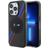 Husa iPhone BMW BMHMP14LHDTK 14 Pro 6.1" gri/gri Tricolor Stripes MagSafe