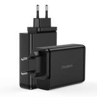 incarcator Choetech GaN 140W 4 porturi (2x USB C, 2x USB) negru (PD6005)