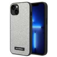 Husa Apple iPhone Glitter KARL LAGERFELD 14 Plus Placă Logo Silver Hardcase