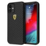 Ferrari Apple iPhone Case 12 Mini On Track Real Carbon Black Case