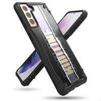 Ringke Fusion X Design husa husă blindată cu ramă Samsung Galaxy S21+ 5G (S21 Plus 5G) negru (Routine) (XDSG0054)