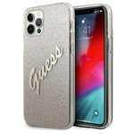 Husa GUESS Apple iPhone 12 Pro Max Glitter Gradient Script GUHCP12LPCUGLSGO Gold Hardcase