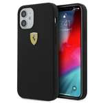Ferrari Apple iPhone Case 12 mini On Track Black Silicone Case