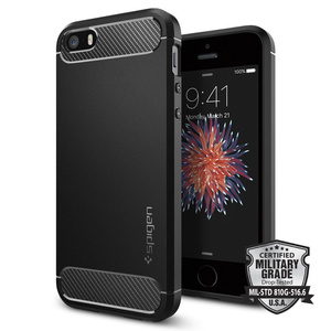 Husa SPIGEN  Rugged Armor Apple Iphone 5S SE Black Black Black Case