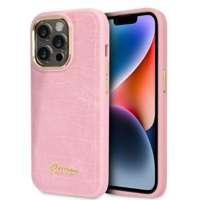 Husa Apple iPhone GUESS 14 Pro Croco Collection Pink Hardcase