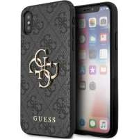 Husa iPhonecase Guess GUHCPX4GMGGR X/XS gri/grișu tare 4G Big Metal Logo Case