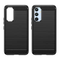 Husa Case husanounou Carbon pentru Samsung Galaxy A54 A54 5G flexibil siliko carbo capac albastru Case