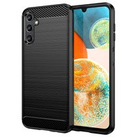 Case husanounou Carbon Samsung Galaxy Galaxy A14 5G flexibil siliko carbo capac negru