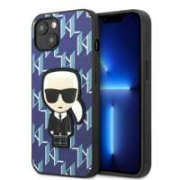 Husa iPhonecase Karl Lagerfeld Klhcp13mpmnikbl 13 6.1" Hard Blue/blue Monogram Ikonik Patch Case