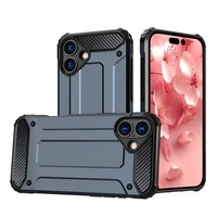 Husa blindata Hybrid Armor pentru iPhone 16 - albastra