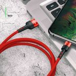 Cablu Braided USAMS USB-C 3A Fast Charging 1m roșu