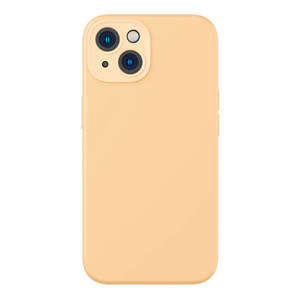 Husa Baseus Liquid Silica Gel pentru iPhone 14 Plus (galben) +folie sticla + kit de curățare
