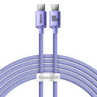 Baseus Crystal Shine Series cable USB cable for fast charging and data transfer USB Type C - USB Type C 100W 2m purple (CAJY000705)