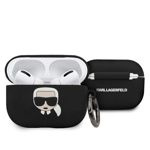 Husa KARL LAGERFELD Apple AirPods Pro Silicone Ikonik Black Case