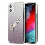 Husa GUESS Apple iPhone 12 Mini Glitter Gradient Script GUHCP12SPCUGLSPI Pink Hardcase