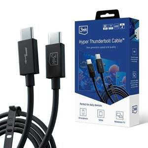 3mk Cablu Hyper ThunderBolt USB-C/USB-C de 1m 240W 5A