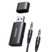 Ugreen mini Bluetooth 5.0 transmitter / reciever wireless 3,5mm mini jack audio AUX adapter black (CM523 60300)
