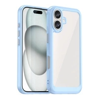Carcasa Outer Space cu cadru de gel pentru iPhone 16 - albastra