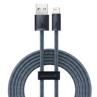 Cablu USB Baseus iPhone - Lightning 2m, 2.4A gri (CALD000516)