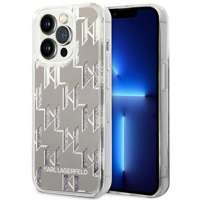 Husa Apple iPhone Liquid Glitter KARL LAGERFELD 14 Pro Max Monogram Silver Hardcase