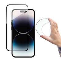 folie sticla iPhone Wozinsky Full Cover Flexi Nano Glass 14 Pro flexibil cu ramă neagră