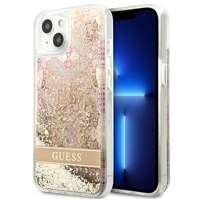 Husa GUESS Apple iPhone 13 Mini Paisley Liquid Glitter Gold Hardcase